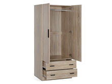 Load image into Gallery viewer, Bram 2 Door Wardrobe with 2 Drawers - Maple