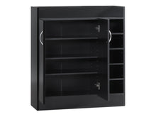 Load image into Gallery viewer, Maui 2 Door Shoe Cabinet Storage Rack - Black