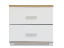 Load image into Gallery viewer, Bram Bedside Table - Oak + White