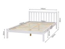 Load image into Gallery viewer, Baker Double Wooden Bed Frame - White
