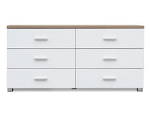Load image into Gallery viewer, 21879 - Bram Low boy 6 Drawer Chest Dresser - Oak - Betalife