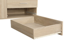 Load image into Gallery viewer, Bram 3 Door Wardrobe Cabinet with Mirror - Oak