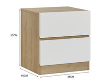 Load image into Gallery viewer, Harris Bedside Table - Oak + White