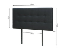 Load image into Gallery viewer, Susan Double Fabric Upholstered Headboard - Black