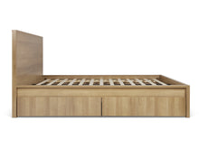 Load image into Gallery viewer, Harris Queen Bed Frame with Storage - Oak