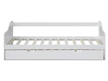 Load image into Gallery viewer, Laila Single Wooden Trundle Bed Frame - White