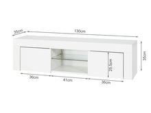 Load image into Gallery viewer, Maize 1.3m LED Entertainment Unit - White