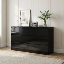 Load image into Gallery viewer, Angeles High Gloss 6 Drawer Lowboy - Black