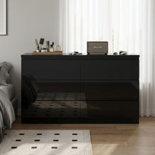 Load image into Gallery viewer, Angeles High Gloss 6 Drawer Lowboy - Black