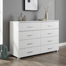 Load image into Gallery viewer, N-23453-bram-low-boy-8-drawer-chest-dresser-white-2601084