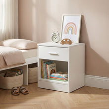 Load image into Gallery viewer, N-23530-clayton-bedside-table-with-1-drawer-white -2601086