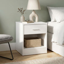 Load image into Gallery viewer, N-23530-clayton-bedside-table-with-1-drawer-white -2601085