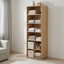 Load image into Gallery viewer, PAYETTE 6 Shelf Wardrobe - OAK (p1=0.043m - 17.5kg)(p2=0.043m - 16.0kg)(T=0.086m - 33.5kg)