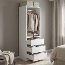 Load image into Gallery viewer, N-23963-payette-3-drawer-wardrobe-white-2601099