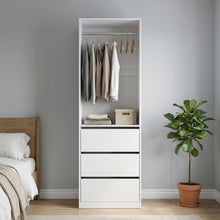 Load image into Gallery viewer, N-23963-payette-3-drawer-wardrobe-white-2601098