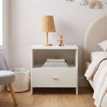 Load image into Gallery viewer, N-22101-makalu-wooden-bedside-table-with-1-drawer-white-1