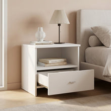 Load image into Gallery viewer, N-22101-makalu-wooden-bedside-table-with-1-drawer-white-2