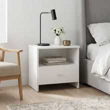 Load image into Gallery viewer, N-22101-makalu-wooden-bedside-table-with-1-drawer-white-4