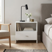 Load image into Gallery viewer, N-22101-makalu-wooden-bedside-table-with-1-drawer-white-5