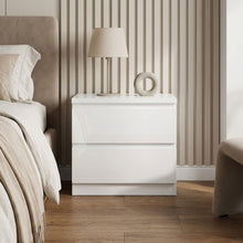 Load image into Gallery viewer, Angeles High Gloss Bedside Table - White