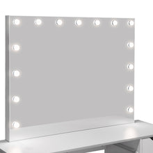 Load image into Gallery viewer, Lustra 2 Piece Dressing Table with Mirror & Stool Set - White