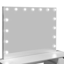 Load image into Gallery viewer, Lustra 2 Piece Dressing Table with Mirror & Stool Set - White
