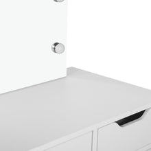 Load image into Gallery viewer, Lustra 2 Piece Dressing Table with Mirror & Stool Set - White