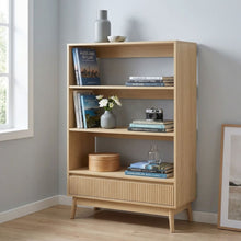 Load image into Gallery viewer, 23748-shawnee-3-tier-bookshelf-with-drawer-oak-2601107