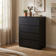 Load image into Gallery viewer, new-23806-tongass-wooden-5-drawers-tallboy-black-004222