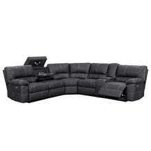 Load image into Gallery viewer, Kingston Electric Recliner Corner Sofa - Black
