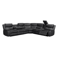 Load image into Gallery viewer, Mandan Electric Recliner Corner Sofa - Black