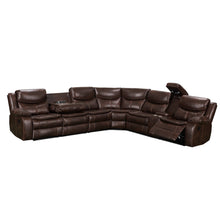 Load image into Gallery viewer, 23029_mandan_manual_recliner_corner_sofa_-_brown_3_d2ade610-2a9c-4b83-a53f-9166538c45fb