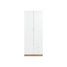 Load image into Gallery viewer, Harris 2 Door Wardrobe with 3 Drawers - Oak+White
