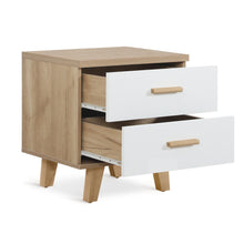 Load image into Gallery viewer, Alton Bedside Table - Natural + White