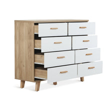 Load image into Gallery viewer, Alton Low Boy 8 Drawers - Natural + White