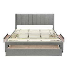 Load image into Gallery viewer, Hopkins Super King Bed Frame with Storage - Light Grey