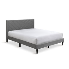 Load image into Gallery viewer, 23192_bassie_double_bed_frame_-_light_grey_1_1_322f4d77-5d4a-499c-be3e-6aa0ed9fbf22