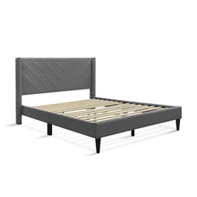 Load image into Gallery viewer, Bassie Double Bed Frame - Light Grey