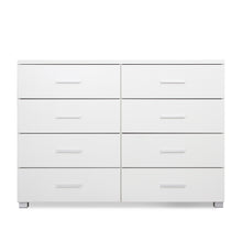 Load image into Gallery viewer, Garrett Lowboy 8 Drawer Chest Dresser - White