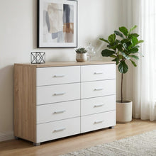 Load image into Gallery viewer, Garrett Lowboy 8 Drawer Chest Dresser - Oak