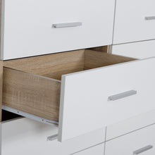 Load image into Gallery viewer, Garrett Lowboy 8 Drawer Chest Dresser - Oak