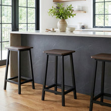 Load image into Gallery viewer, Ian Metal Bar Stool - Rustic Brown + Black