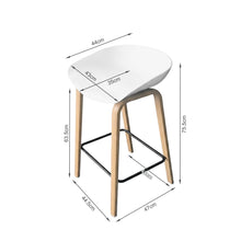 Load image into Gallery viewer, 22629-kai-metal-bar-stool-65cm-white-2601138