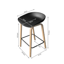 Load image into Gallery viewer, 24232-kai-metal-bar-stool-65cm-black-2601138