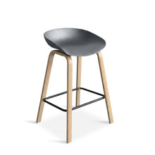Load image into Gallery viewer, 24233-kai-bar-stool-metal-barstool-65cm-grey-2601131
