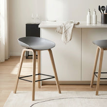 Load image into Gallery viewer, 24233-kai-bar-stool-metal-barstool-65cm-grey-26011313