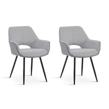 Load image into Gallery viewer, Griselda Velvet Dining Chair - Set of 2 - Grey