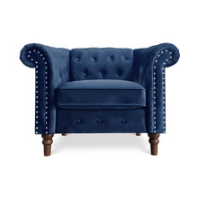 Load image into Gallery viewer, Chesley Velvet Occasional Chair - Navy Blue