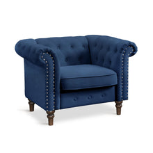 Load image into Gallery viewer, 23232-a_chesley_velvet_occasional_chair_-_navy_blue_1_1_e5d63911-9e99-4ae8-a38f-c98fba811dce