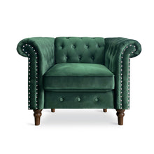 Load image into Gallery viewer, 23233_a_chesley_velvet_occasional_chair_-_green_001_905fd8fc-e1df-4e19-a8f6-895f50d5aeef
